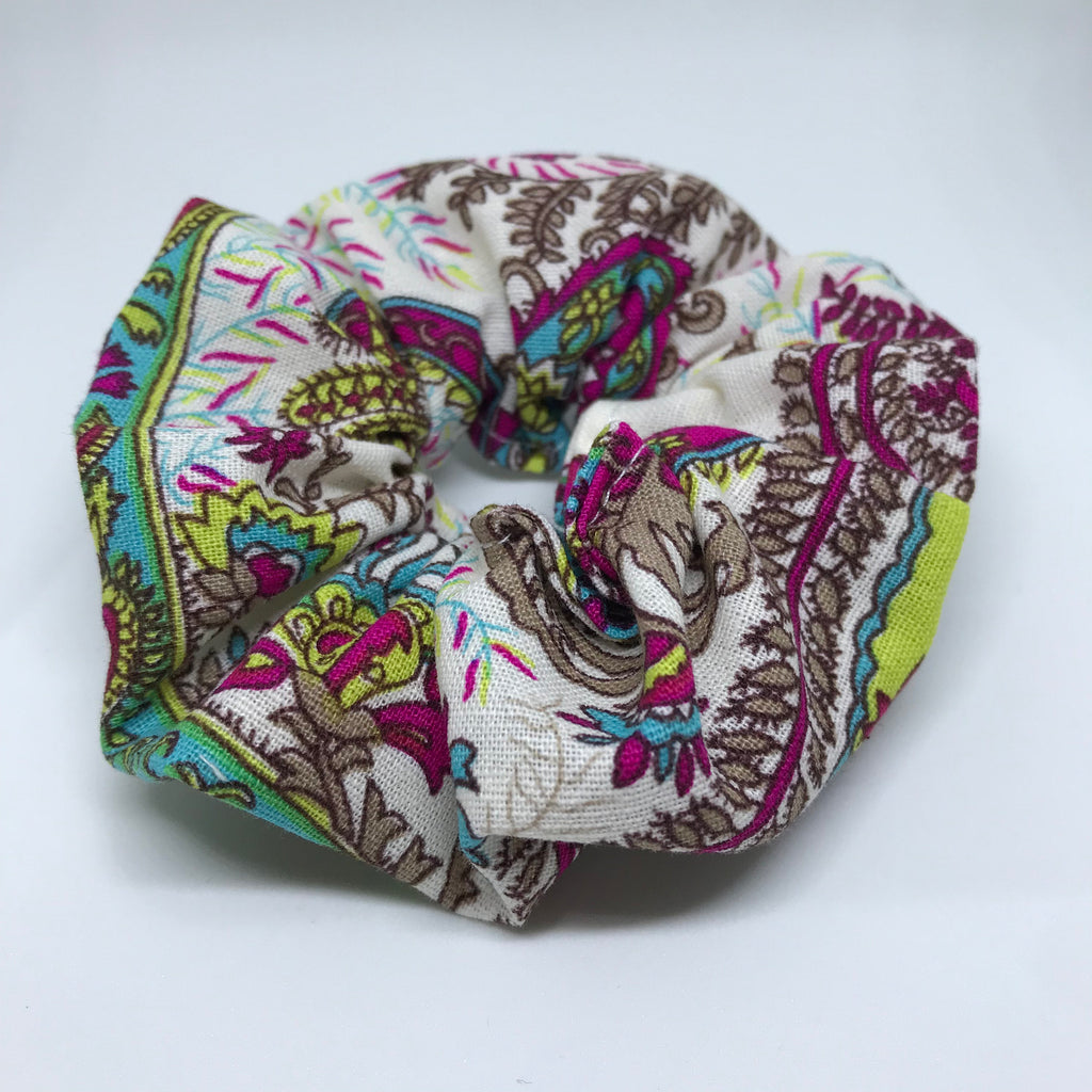 Floral Scrunchie - Boho Scrunchies - 90s Fashion Scrunchie