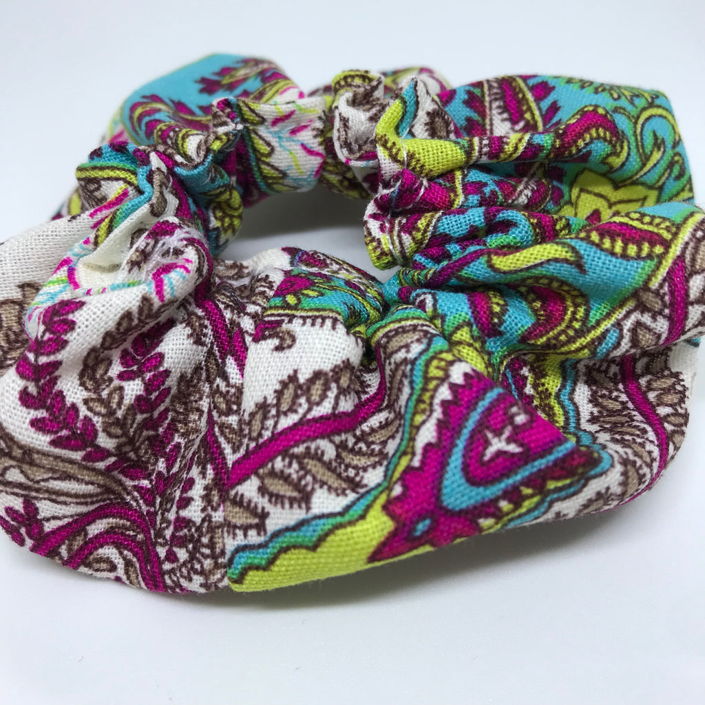Floral Scrunchie - Boho Scrunchies - 90s Fashion Scrunchie