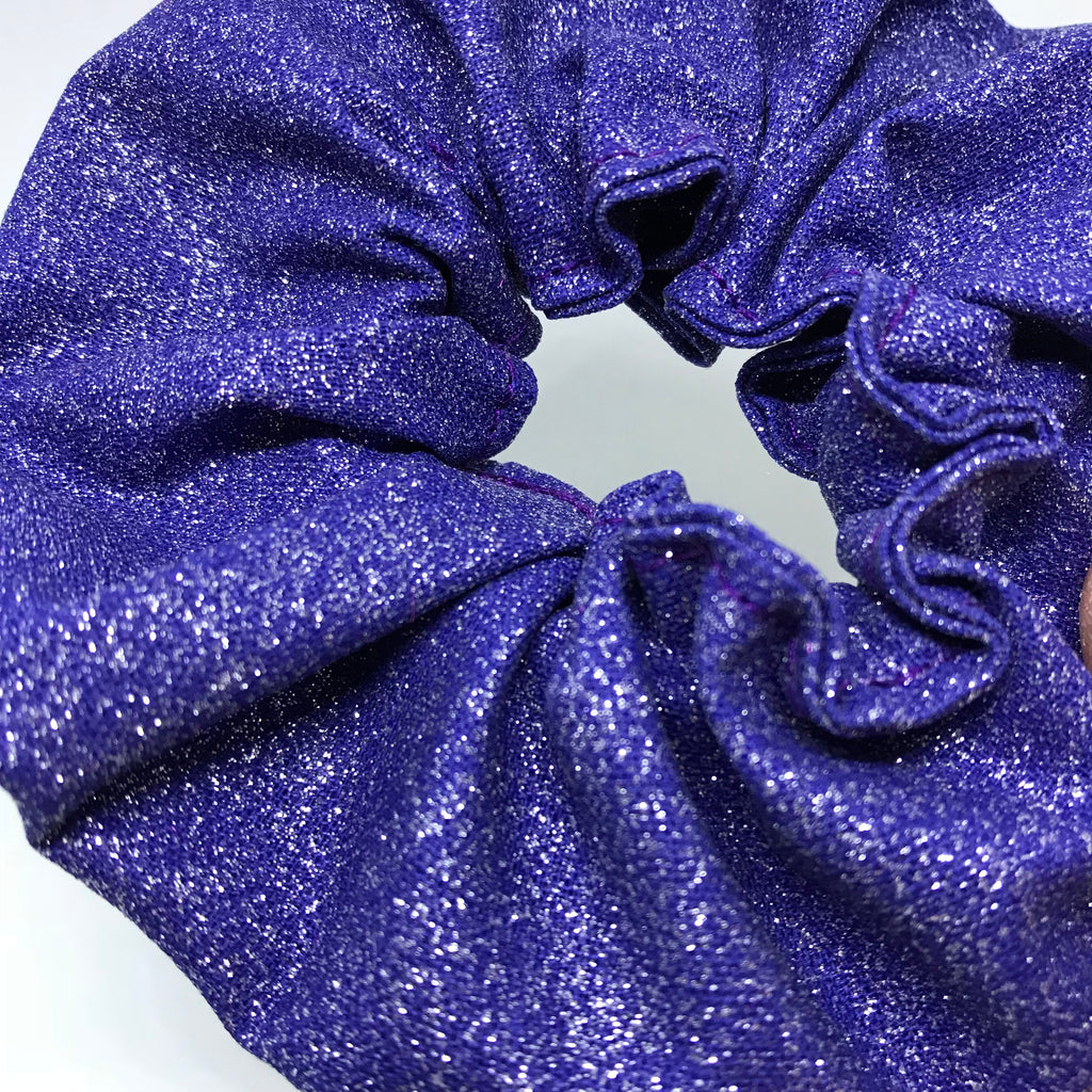 Purple Glitter Scrunchie - Sparkle Scrunchies - 90s Fashion Scrunchie