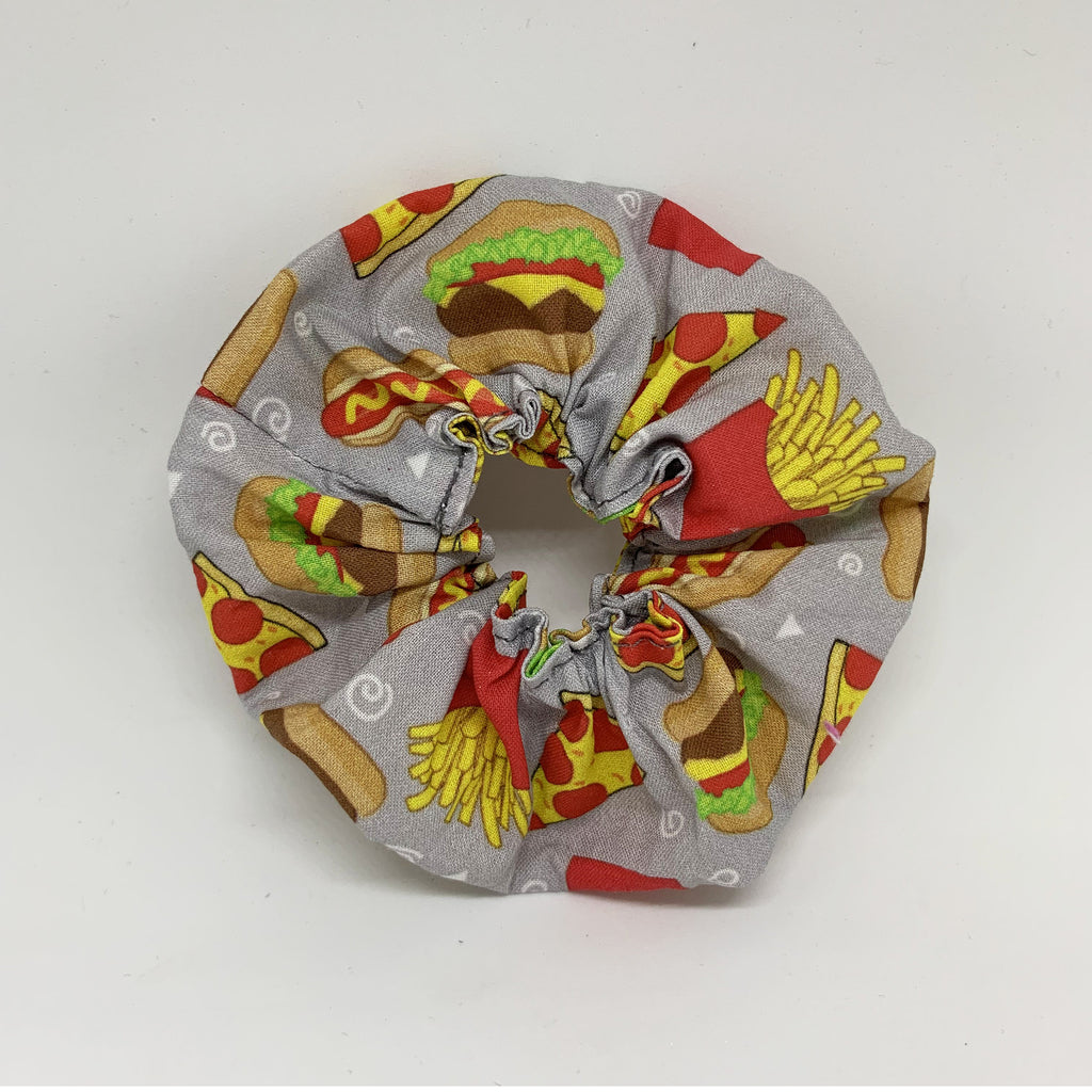 Fast Food Scrunchie - Hamburger And Fries Scrunchies - Pizza Scrunchie - 90s Fashion Scrunchie