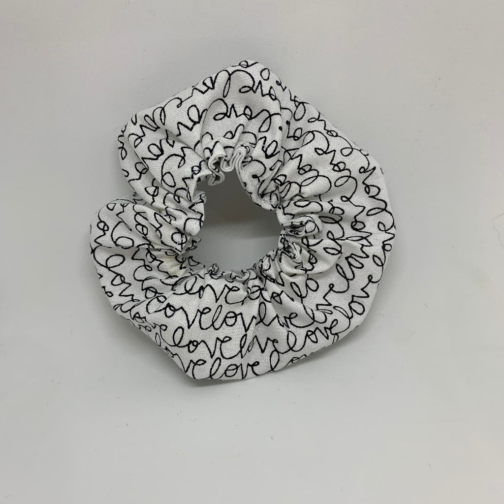 Love 80s Vibe Scrunchie - White Scrunchies - Scrunchie - 90s Fashion Scrunchie