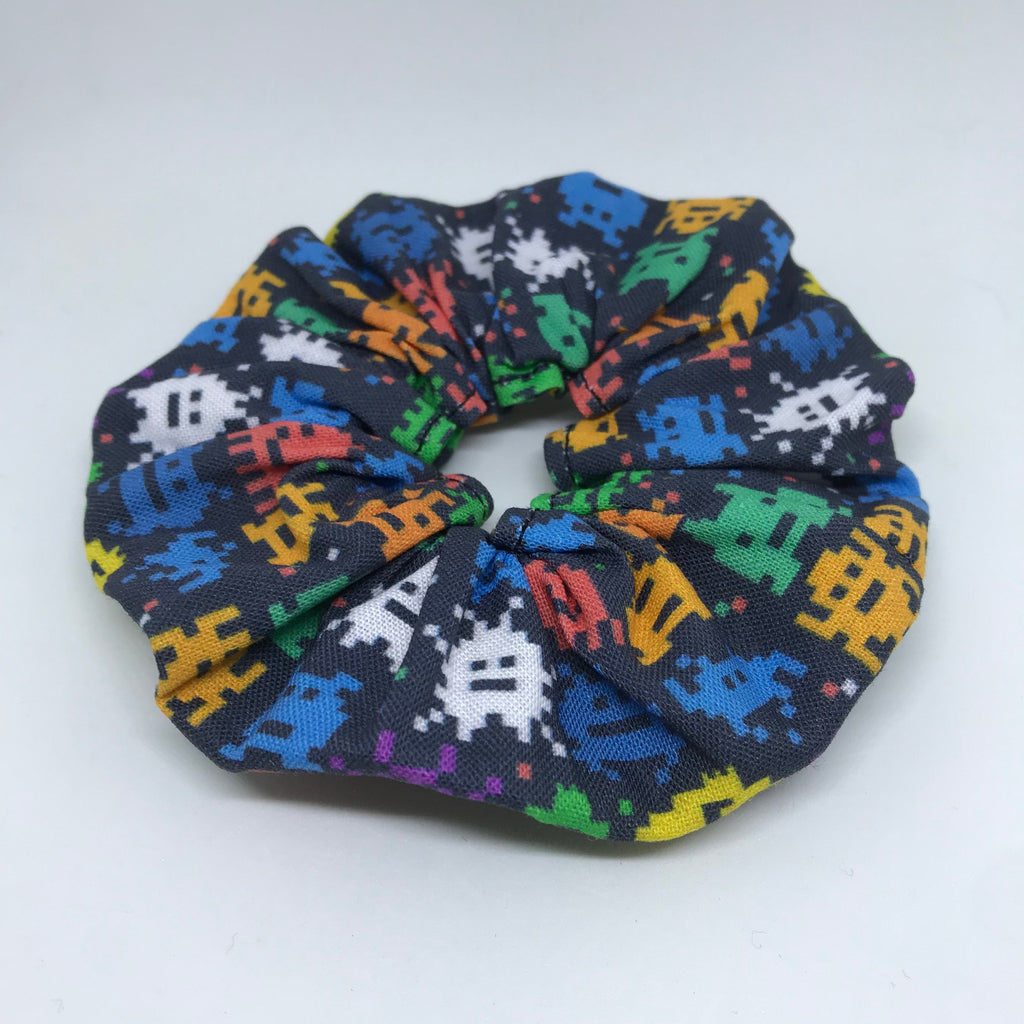 Space Invaders Scrunchie - Scrunchies - 90s Fashion Scrunchie