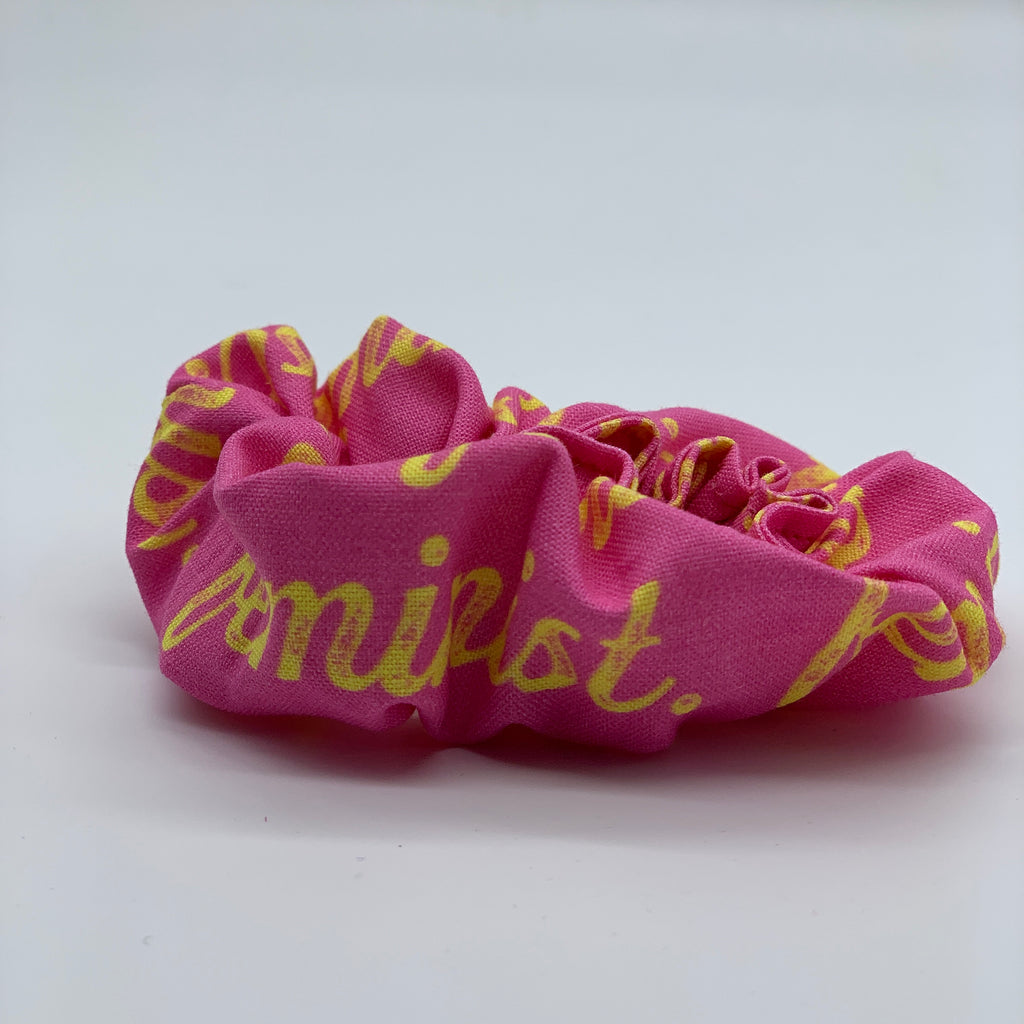 Feminist Scrunchie - Hot Pink Scrunchies - 90s Fashion Scrunchie