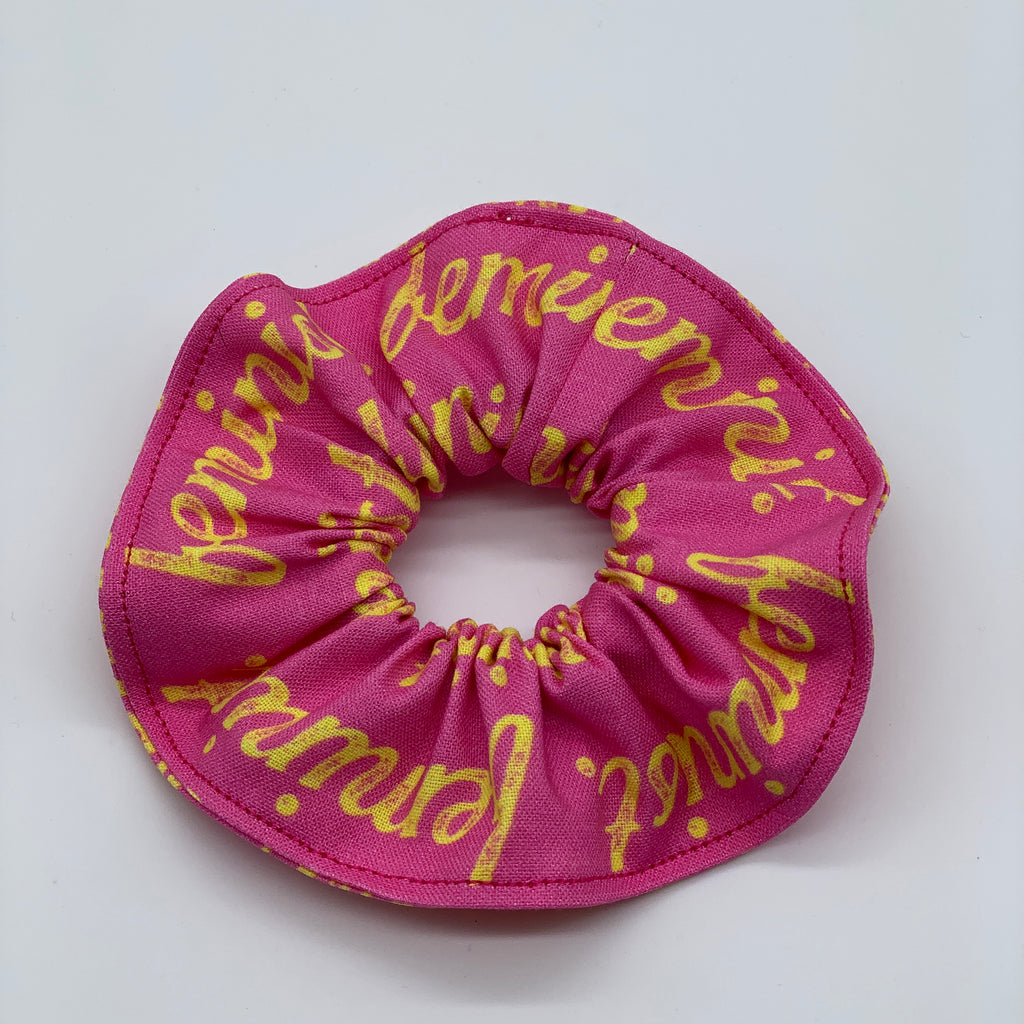 Feminist Scrunchie - Hot Pink Scrunchies - 90s Fashion Scrunchie