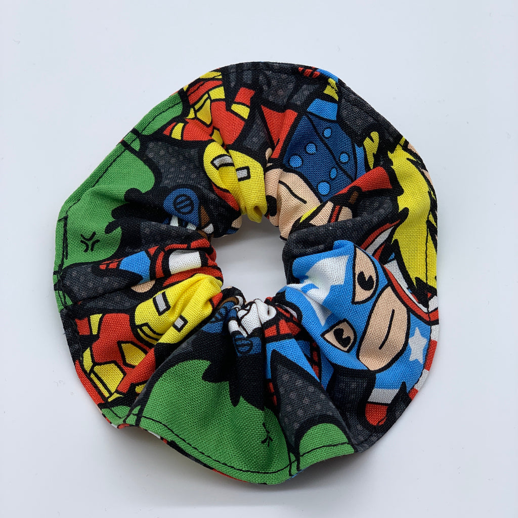 Avengers Scrunchie - Scrunchies - Thor, Iron Man, Capatain America Scrunchie