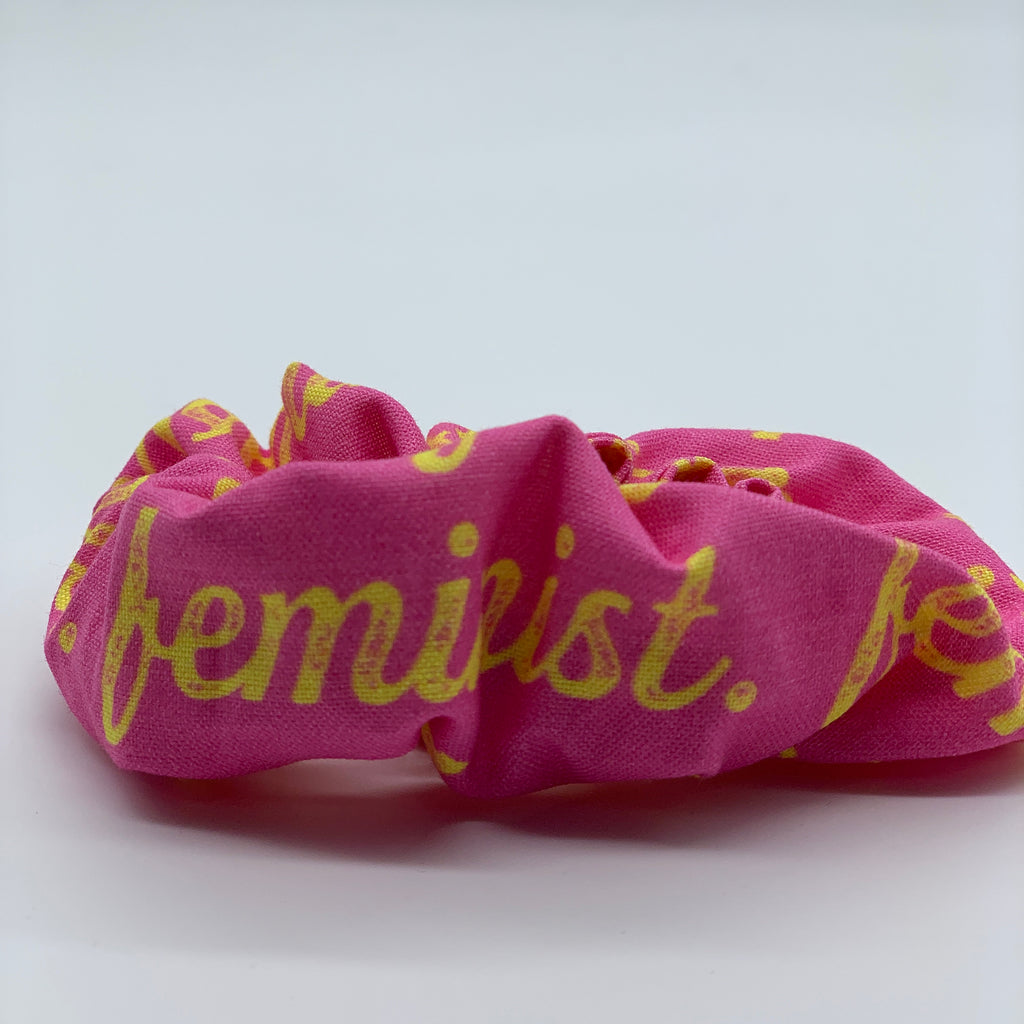 Feminist Scrunchie - Hot Pink Scrunchies - 90s Fashion Scrunchie