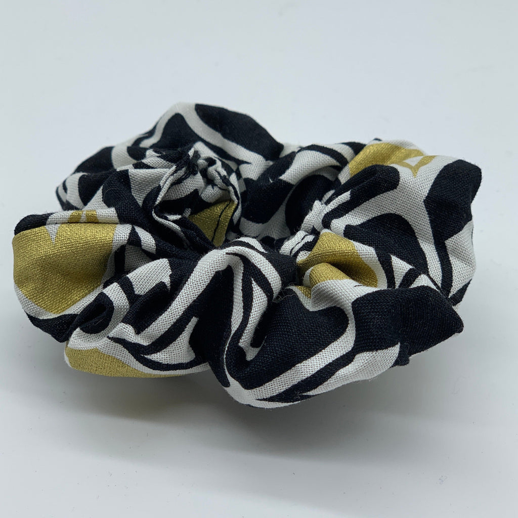 Black And Gold Scrunchie - Scrunchies - 90s Fashion Scrunchie
