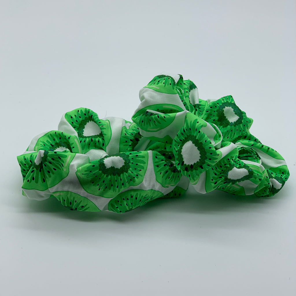 Kiwi Fruit Scrunchie - Green Glitter Scrunchies