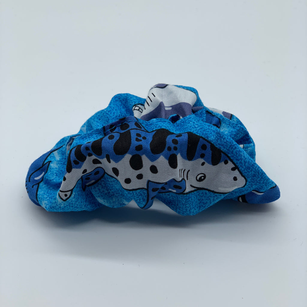 Shark Scrunchie - Blue Scrunchie - 90s Fashion Scrunchie