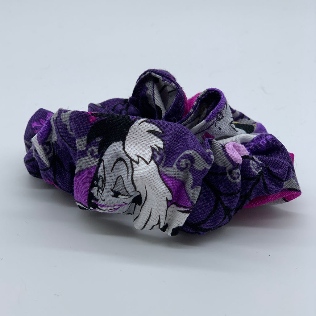 Cruella De Vil Scrunchie - Ursula Villian - 101 Dalmations - Scrunchies Hair Tie