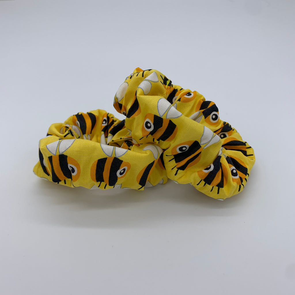 Bumble Bee Scrunchie - Yellow Bee Scrunchie